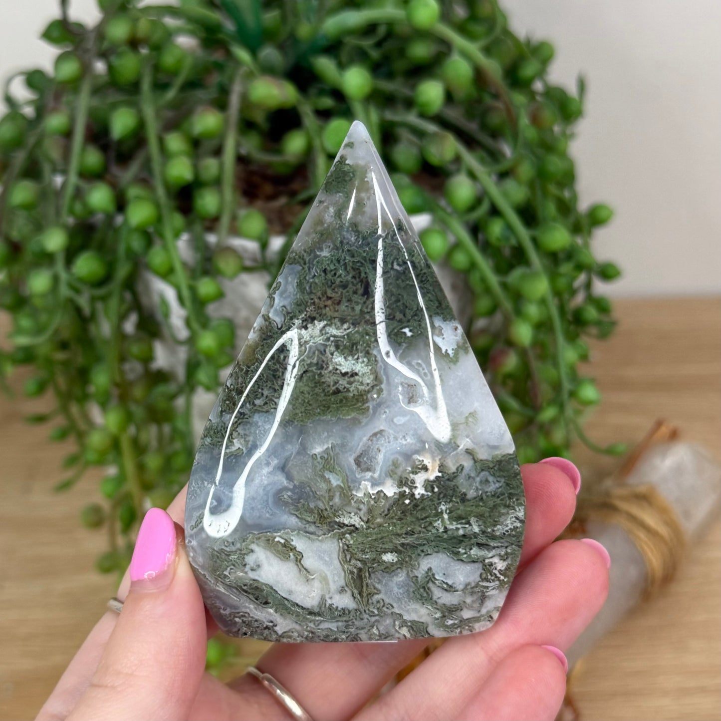 Moss Agate Arch Free Form (X325)