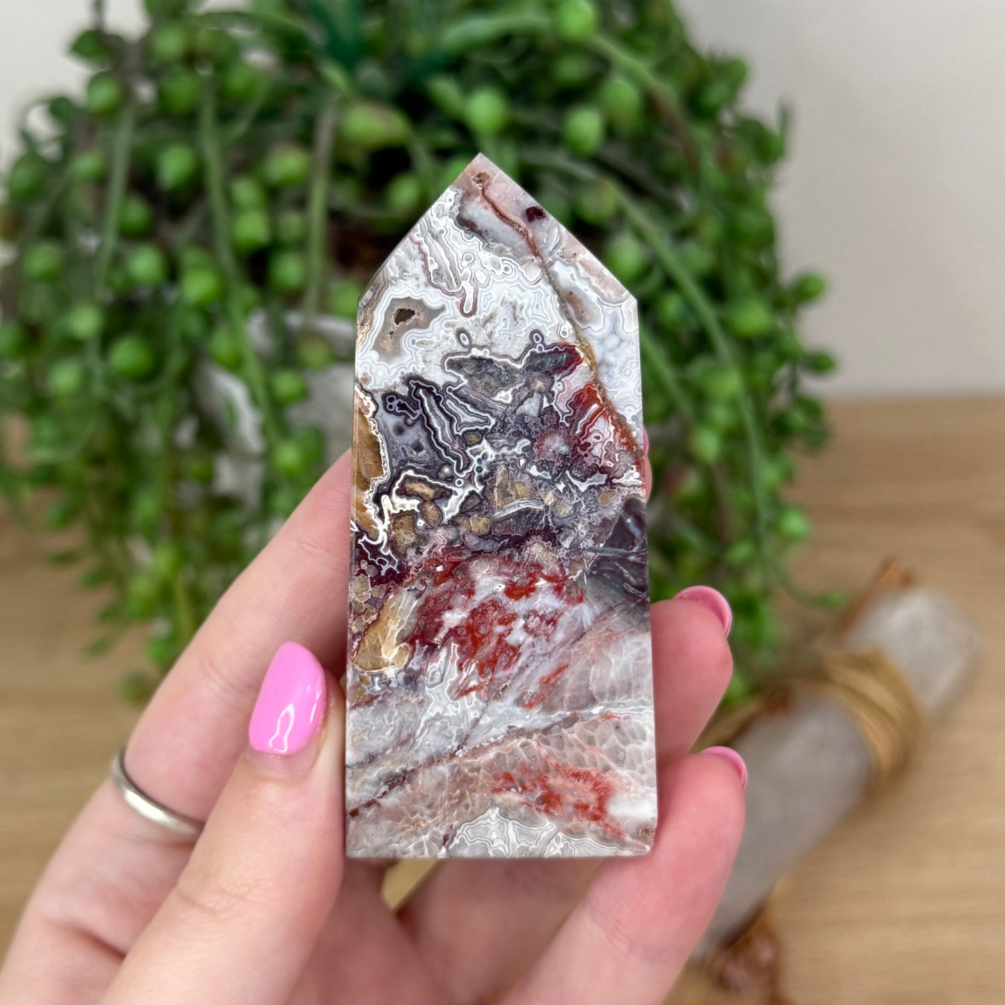 Mexican Crazy Lace Agate Point (X310)