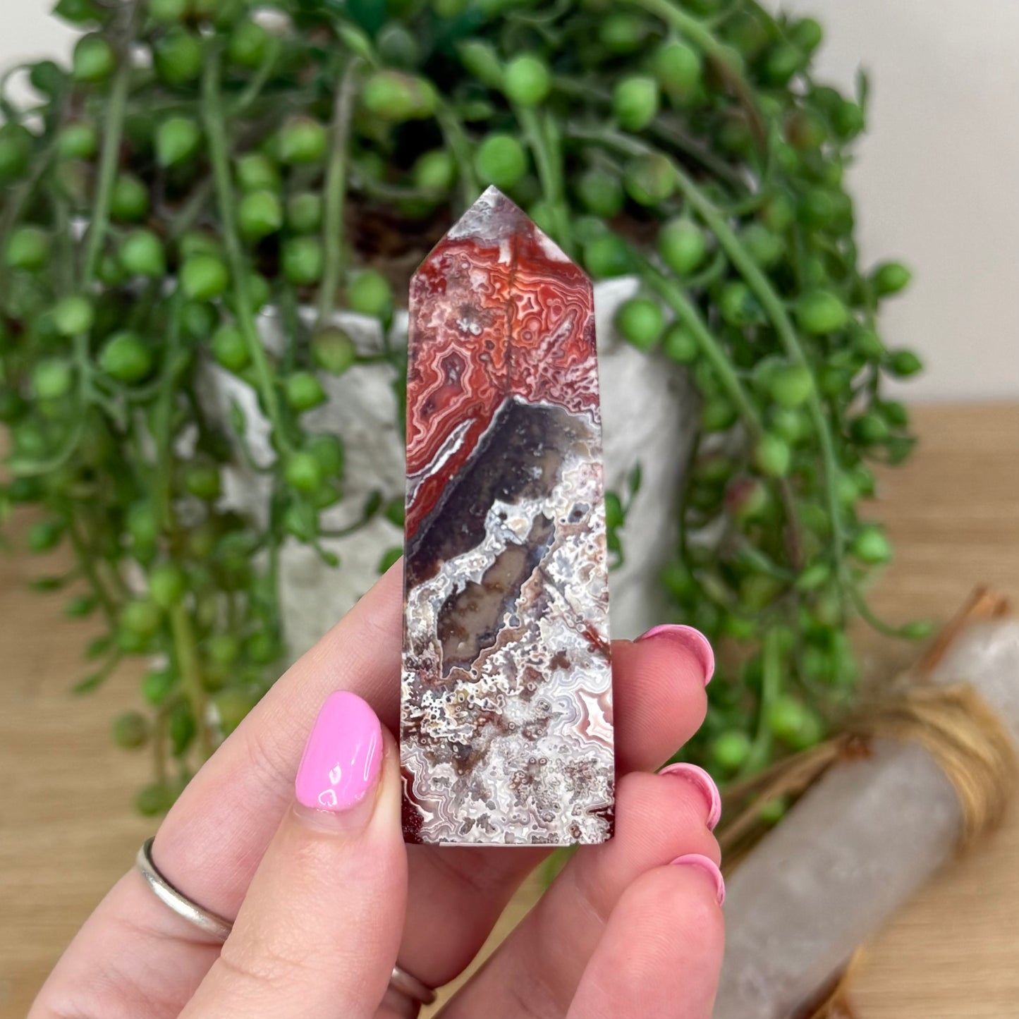 Mexican Crazy Lace Agate Point (X304)