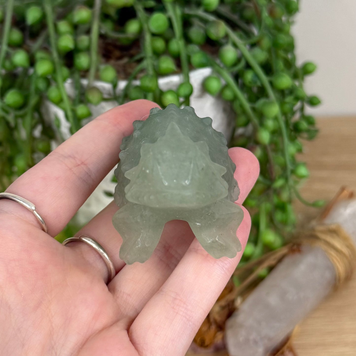 Green Aventurine Bearded Dragon (X392)
