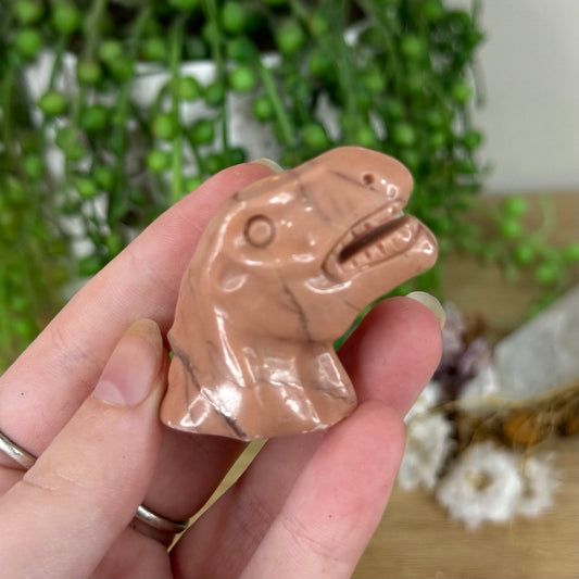 Peach Aventurine Dinosaur Head (N641)