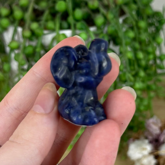 Sodalite Sitting Elephant (N109)