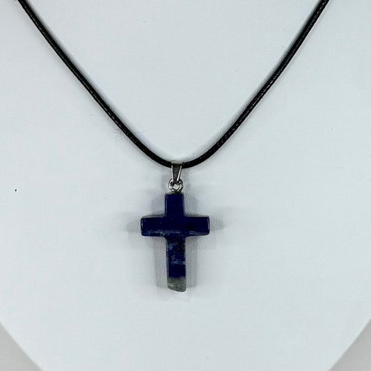 Lapis Lazuli Cross Necklace (M904)