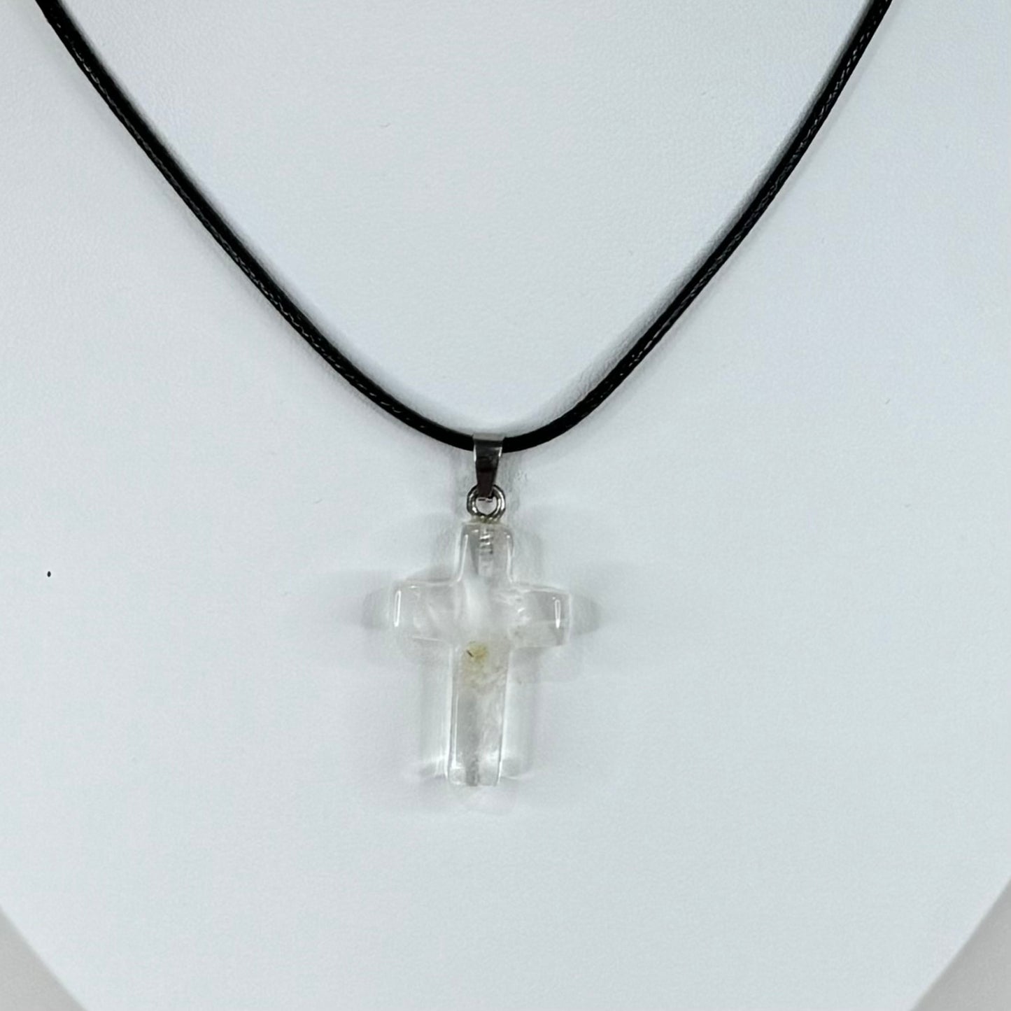 Clear Quartz Cross Necklace (M911)