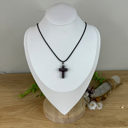 Ocean Jasper Cross Necklace (M903)