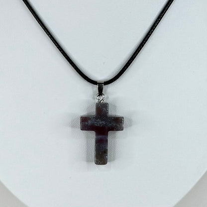 Ocean Jasper Cross Necklace (M903)