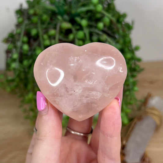 Rose Quartz Heart (X543)