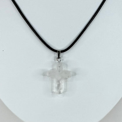 Clear Quartz Cross Necklace (M912)