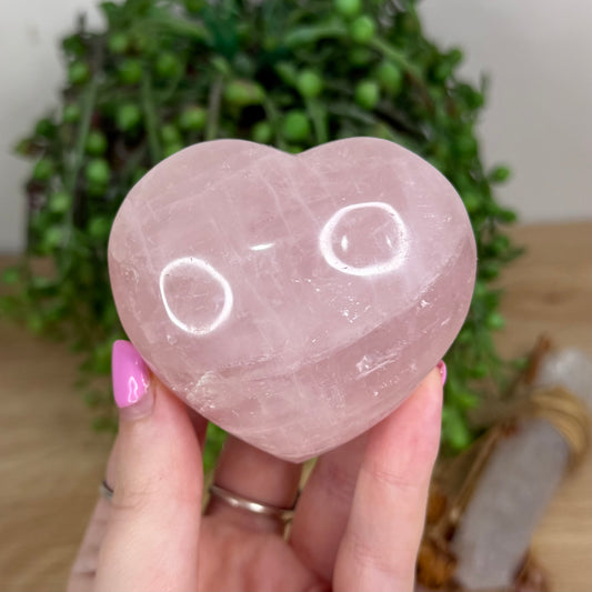 Rose Quartz Heart (X548)