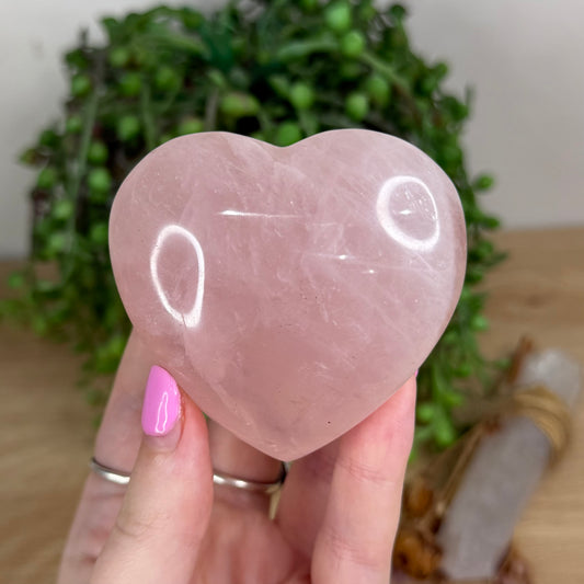 Rose Quartz Heart (X545)