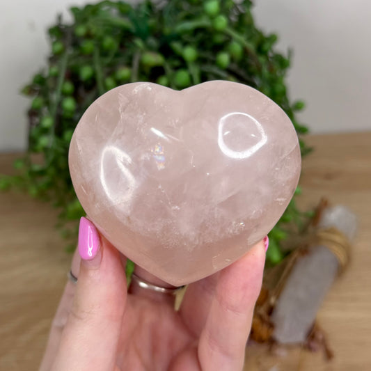 Rose Quartz Heart (X547)