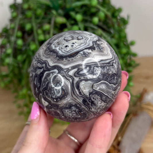 Dendritic Calcite Sphere (X568)
