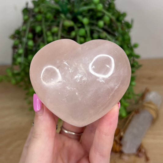 Rose Quartz Heart (X546)