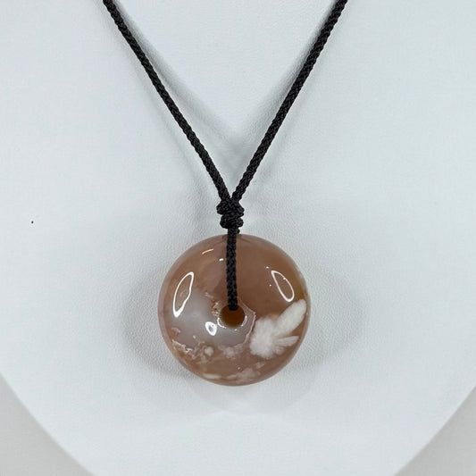 Flower Agate Necklace (M221)