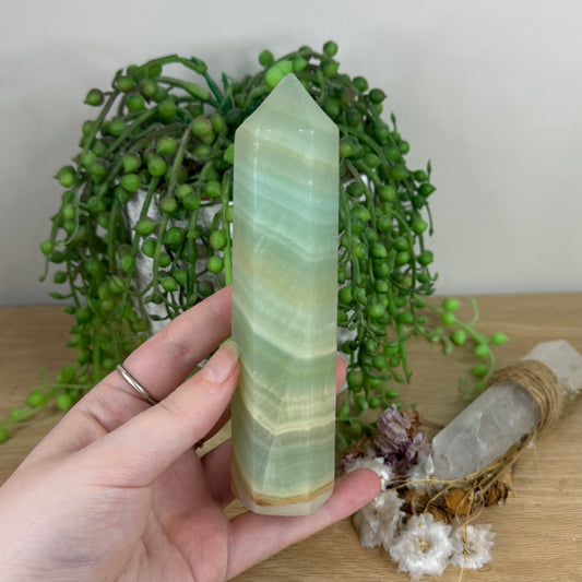 Pistachio Calcite Point (N340)