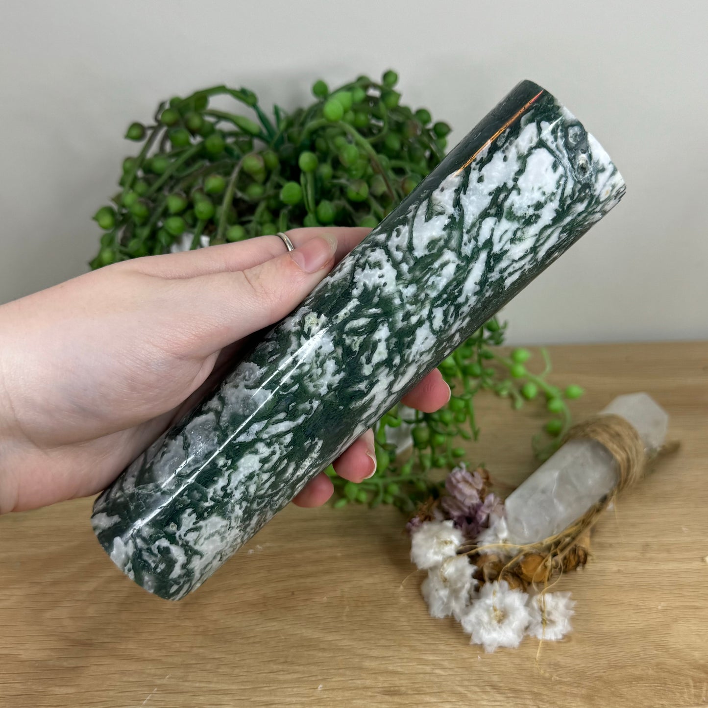 Moss Agate Cylinder (N288)