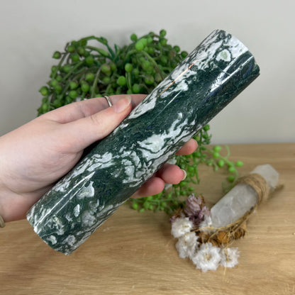 Moss Agate Cylinder (N288)