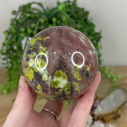 Plum Blossom Jasper Sphere (N228)