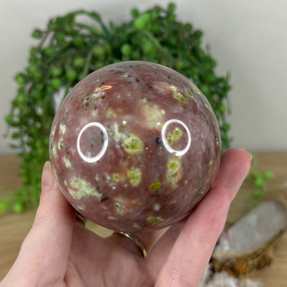 Plum Blossom Jasper Sphere (N228)