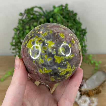 Plum Blossom Jasper Sphere (N228)