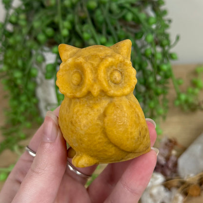 Yellow Mud Stone Owl (R743)