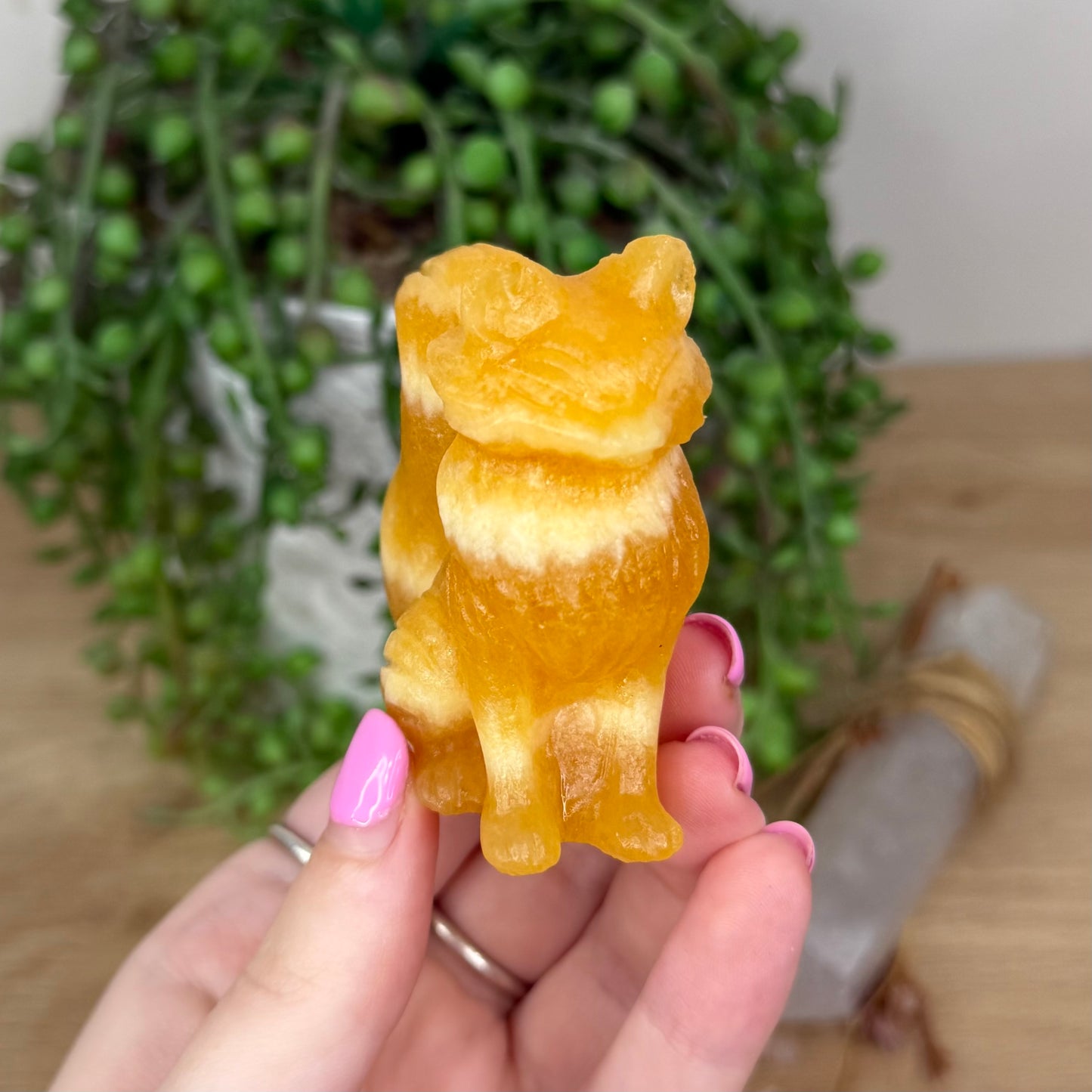 Yellow Calcite Fox (X619)