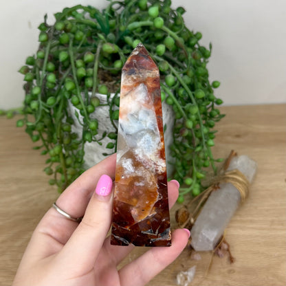 Pink Carnelian Agate Point (X654)