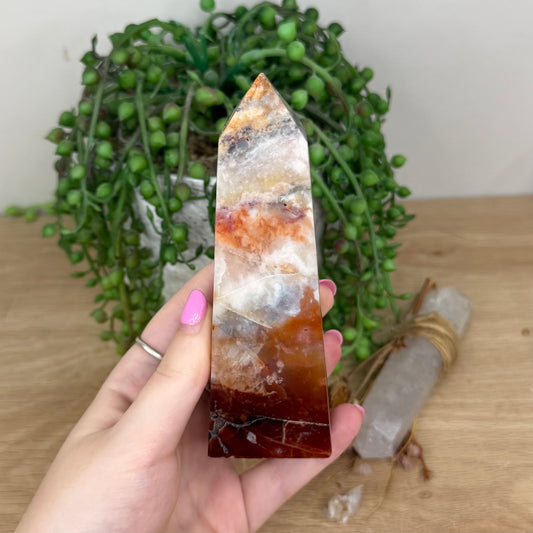 Pink Carnelian Tower (X655)