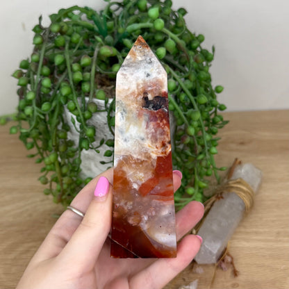 Pink Carnelian Tower (X655)