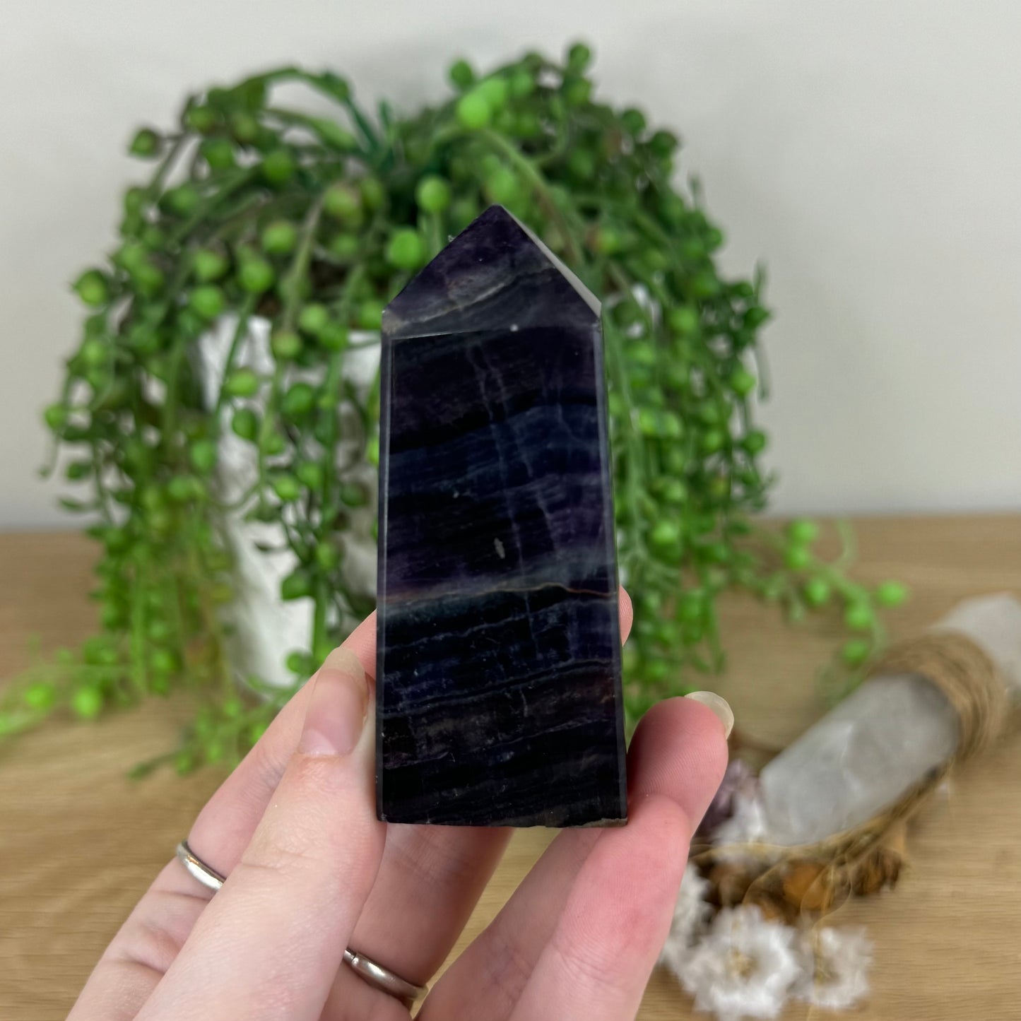 Rainbow Fluorite Point (N355)