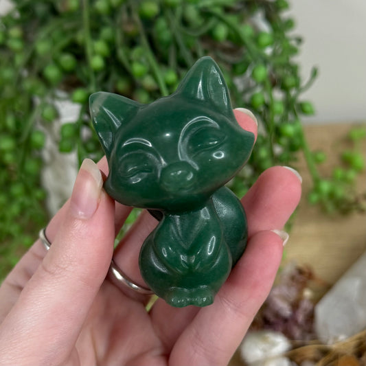 Green Aventurine Cat (R682) (R681)