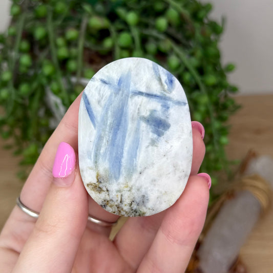 Blue Kyanite Palm Stone (X665)