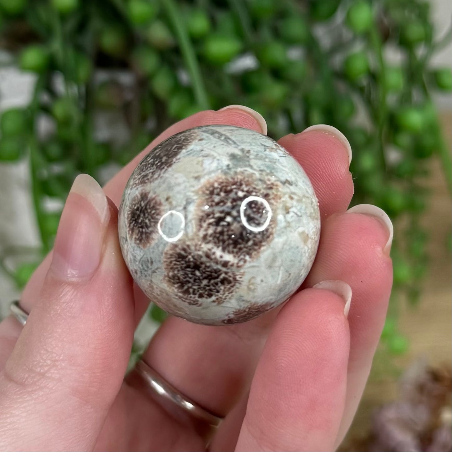 Russian Flower Agate Sphere (R632)