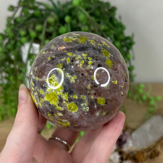 Plum Blossom Jasper Sphere (N229)