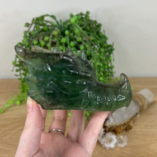 Green Fluorite Dragon Head (N245)