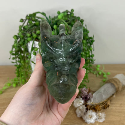 Green Fluorite Dragon Head (N245)