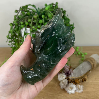 Green Fluorite Dragon Head (N245)