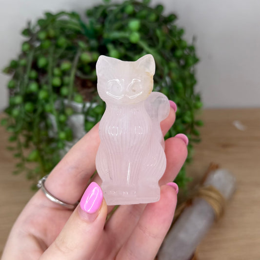 Rose Quartz Cat (X774)