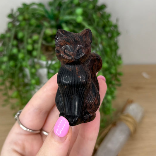 Mahogany Obsidian Cat (X768)