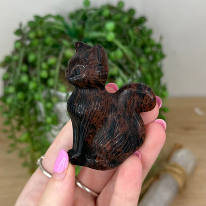 Mahogany Obsidian Cat (X768)