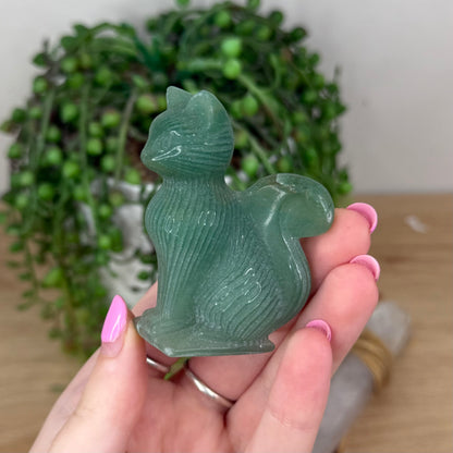 Green Aventurine Cat (X767)