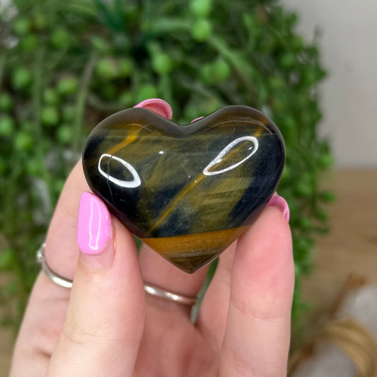 Blue Tiger Eye Heart (X732)