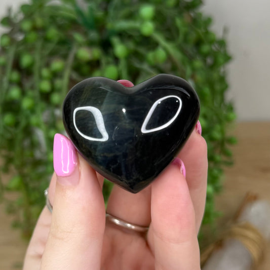 Blue Tiger Eye Heart (X731)