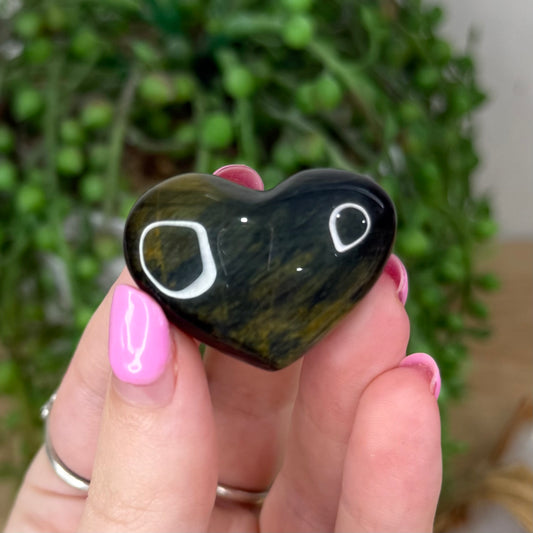 Blue Tiger Eye Heart (X716)