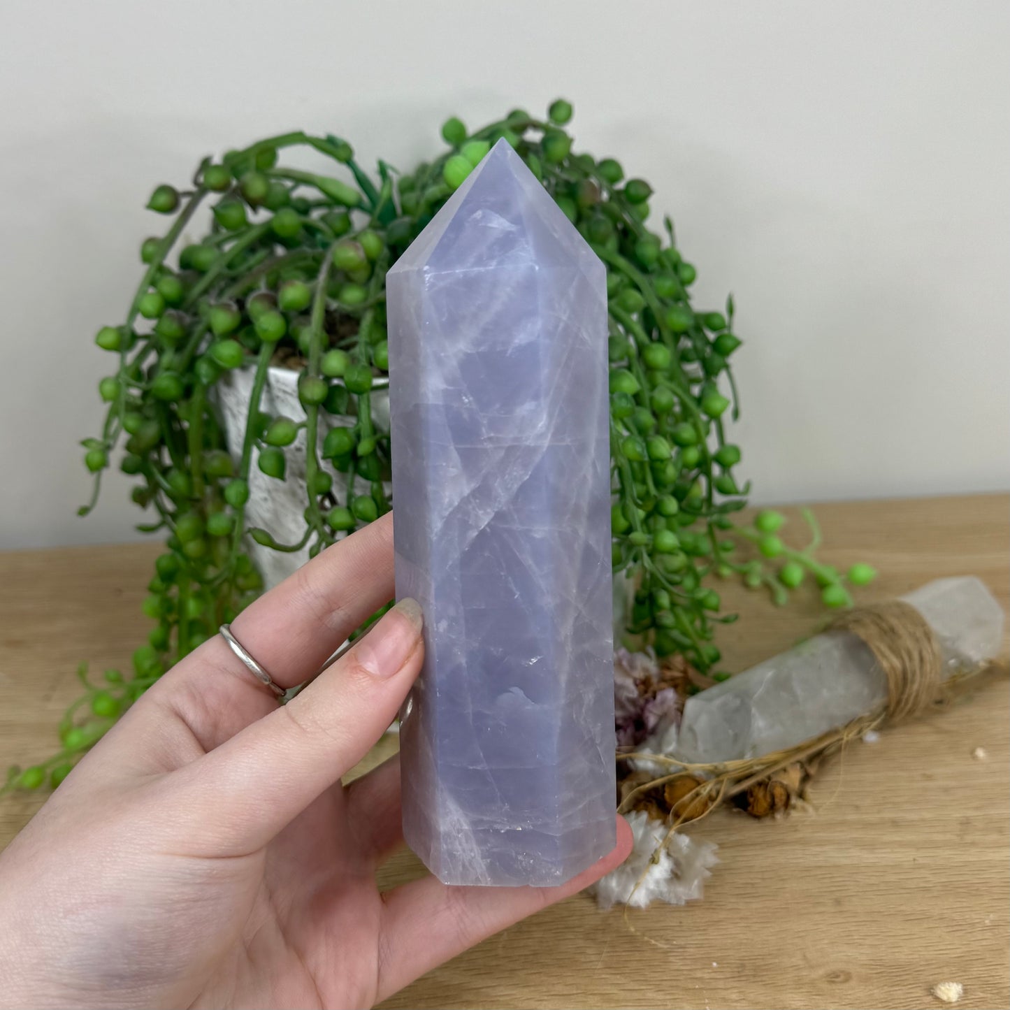 Blue Rose Quartz Tower (N773)