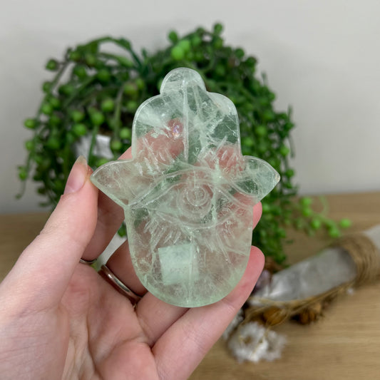 Green Fluorite Hamsa Hand (N714)