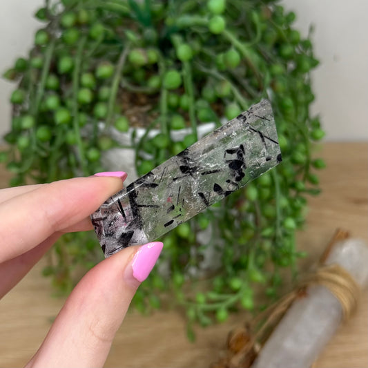 Tourmaline In Quartz Slab (X882)