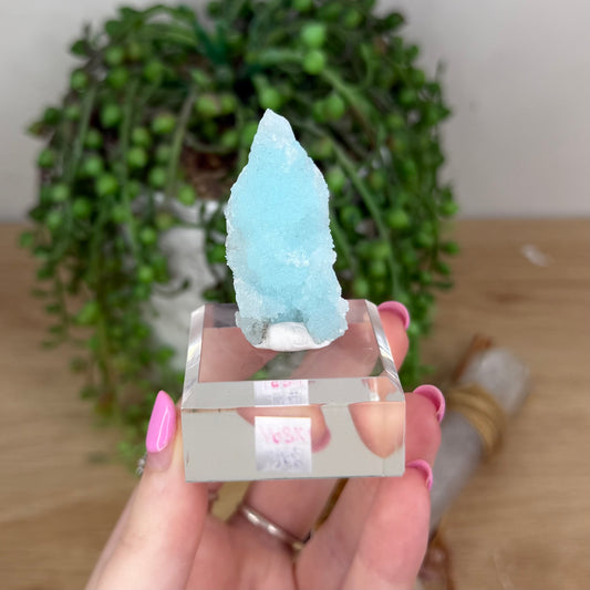 Blue Aragonite Specimen On Stand (X891)