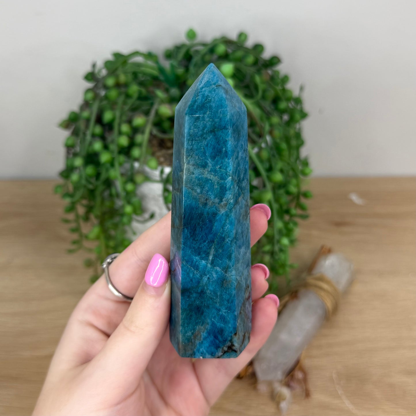 Blue Apatite Point (X892)