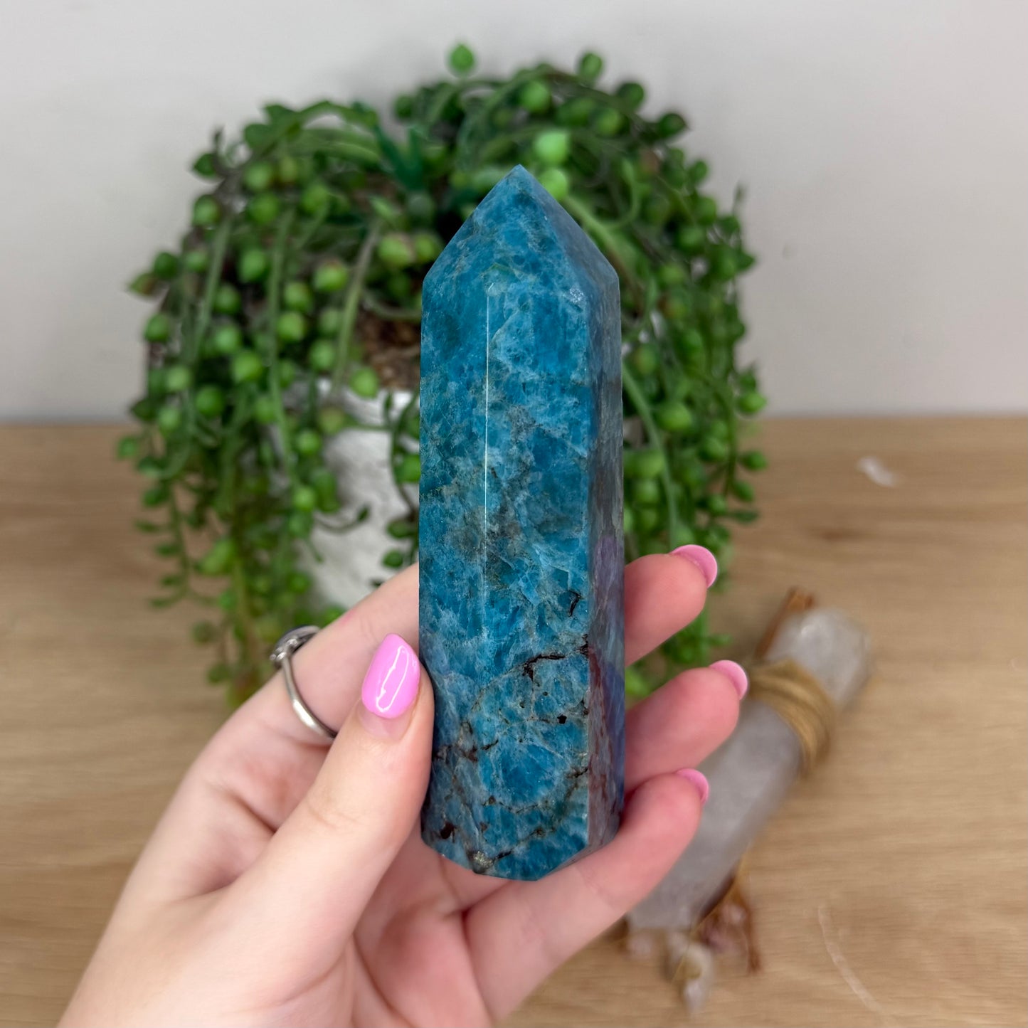 Blue Apatite Point (X892)